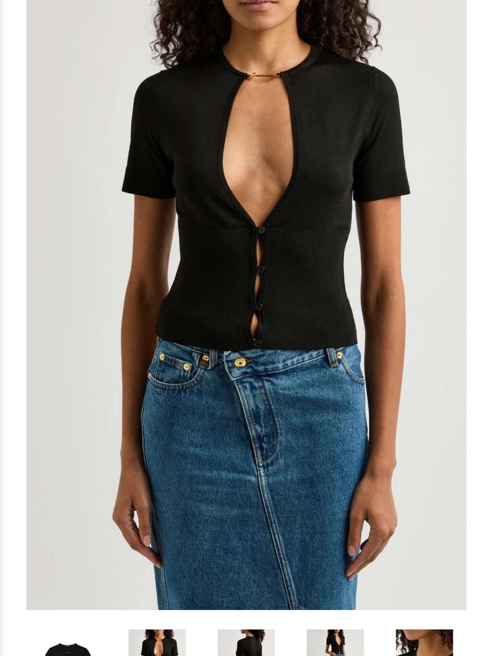 Jacquemus Le Haut Pralu Fine-knit top Black